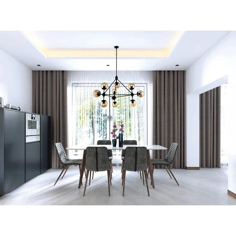 Wrought Studio™ Parente 10 - Light Dimmable Sputnik Modern Linear Chandelier