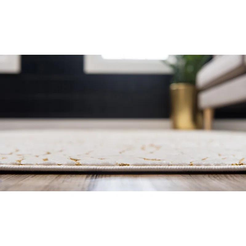 Marilyn Monroe Glitzy Geometric Ivory/Gold Area Rug & Reviews | Wayfair