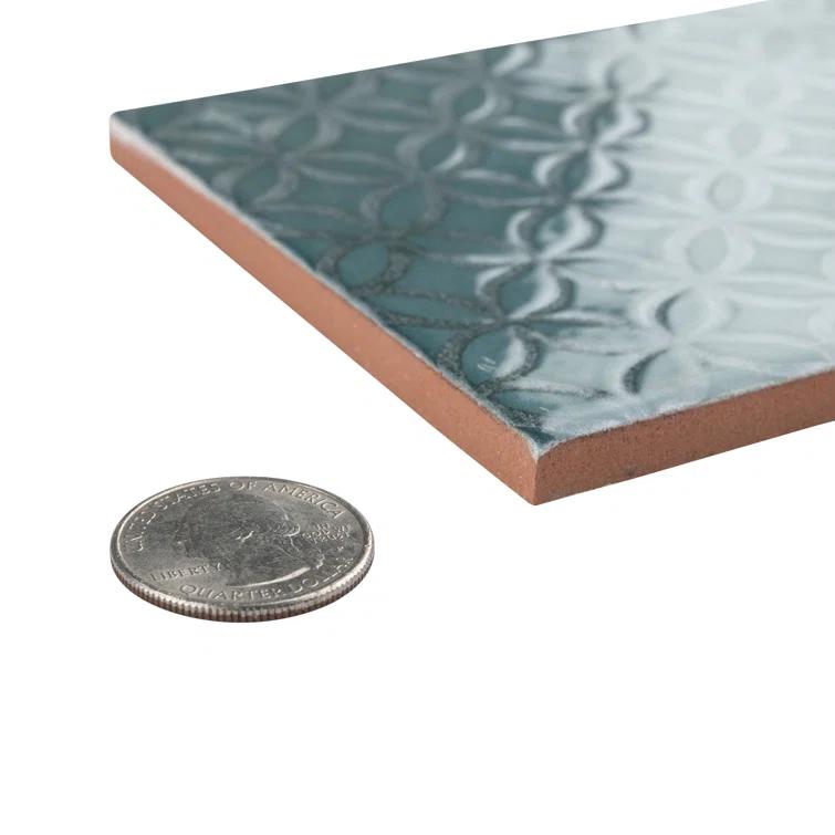 Merola Tile Camden 4" x 8" Ceramic Patterned Subway Wall Tile