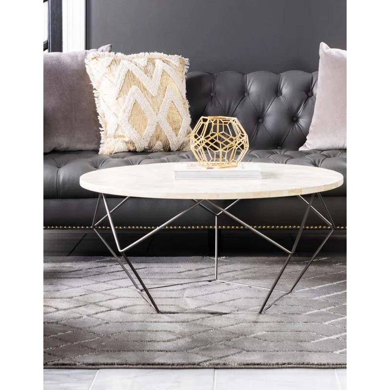 Glam Geometric Gray Silver Area Rug
