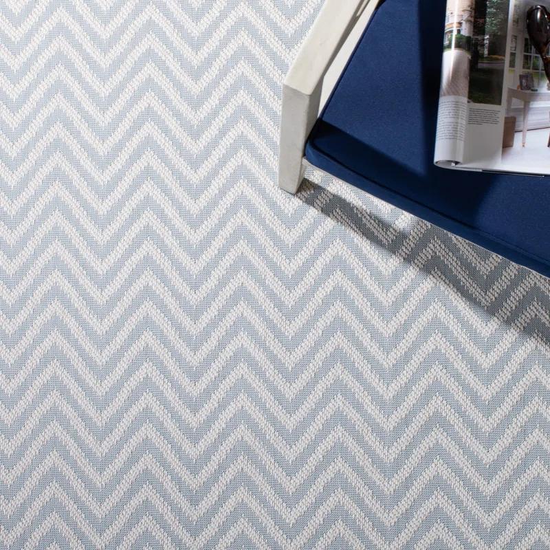 Martha Stewart Indoor Outdoor Performance Machine Washable Chevron Rug