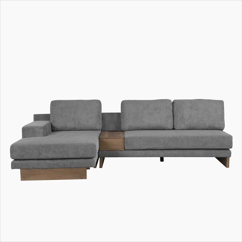 Beachcrest Home™ Doucette Modern Sofa 114" L-Shaped Sofa Sectional Sofa With Two USB Ports And Two Power Sockets