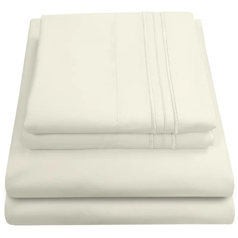 Sweet Home Collection Luxurious Classic Soft Solid 1800 Series Microfiber Sheet Set, Various Colors and Sizes