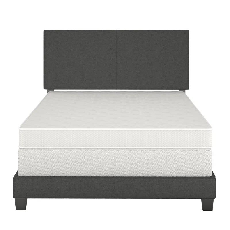 Boyd Sleep Boyd Sleep Milan Linen Fabric Upholstered Platform Bed Frame w/Adjustable Height Headboard, Strong Wood Slat Support, Box Spring/Foundation Required, Easy Effortless Assembly