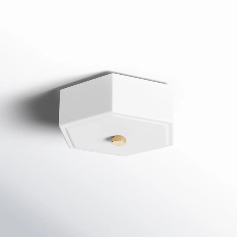 Hettie Flush Mount - White / 11"Dia