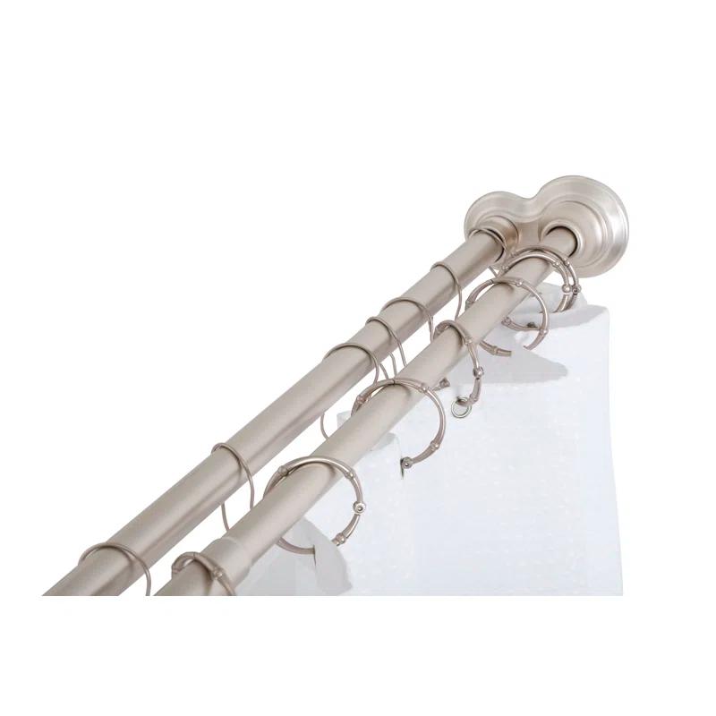 72'' Straight Tension Shower Curtain Rod & Hook Set