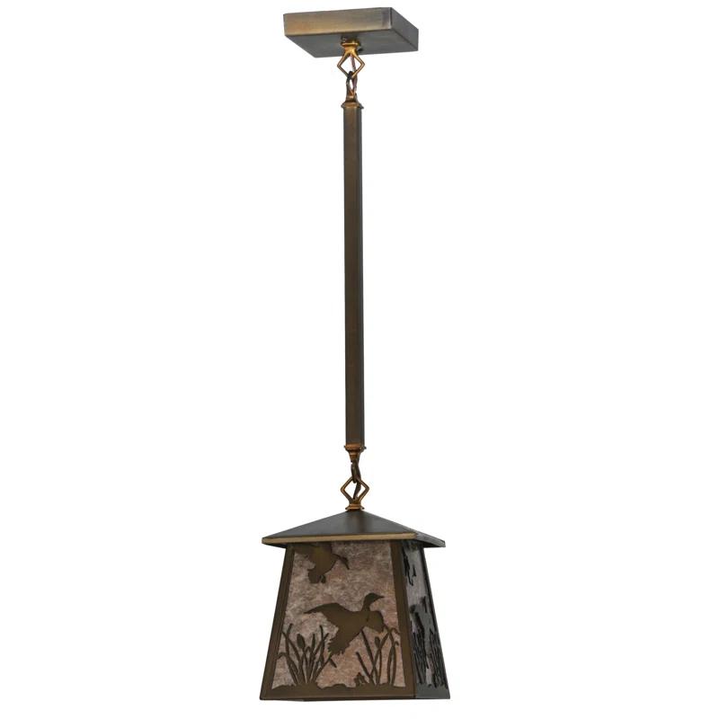 Meyda Lighting 1 - Light Antique Copper Lantern Pendant