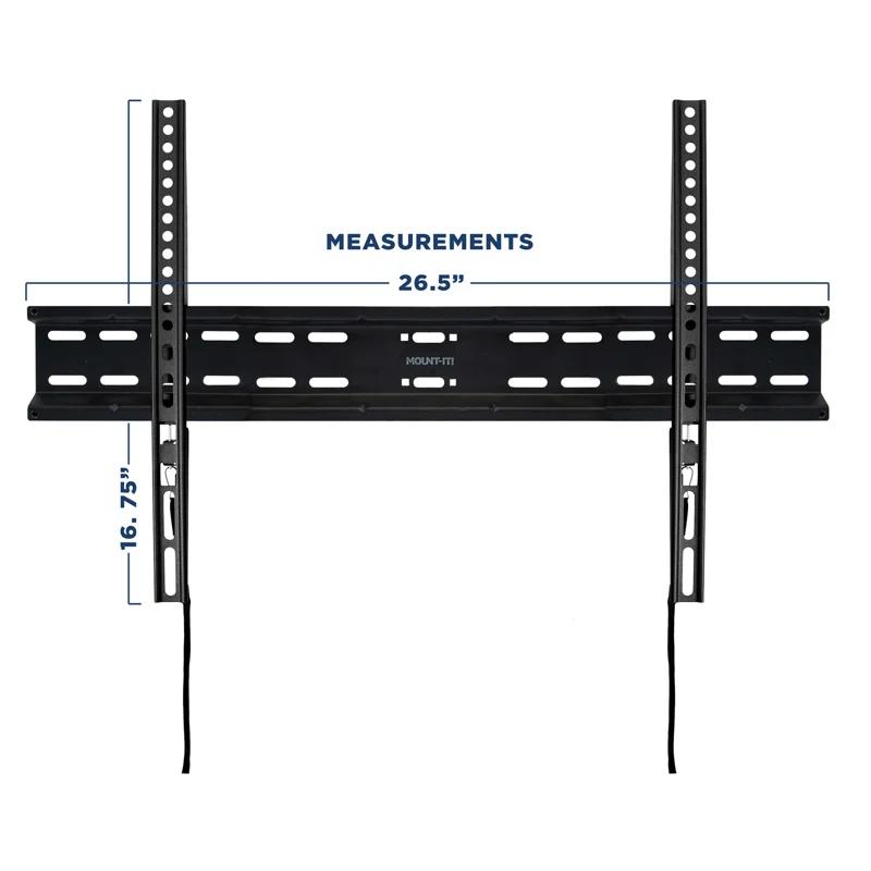 Mount-it Black Fixed Wall Mount for Holds up to 77 lbs