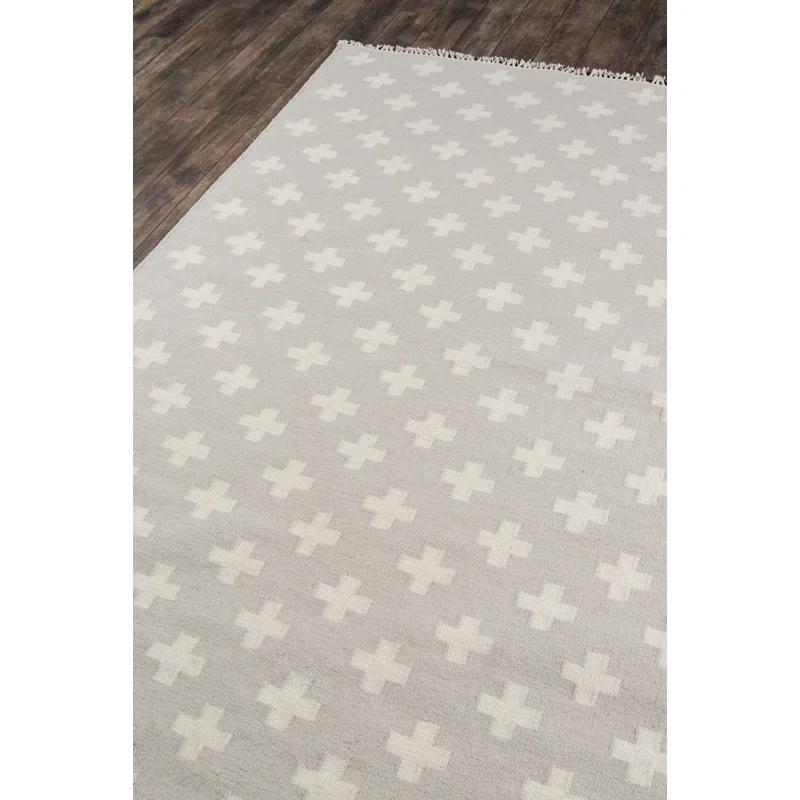 Topanga Geometric Handwoven Wool Gray/White Area Rug