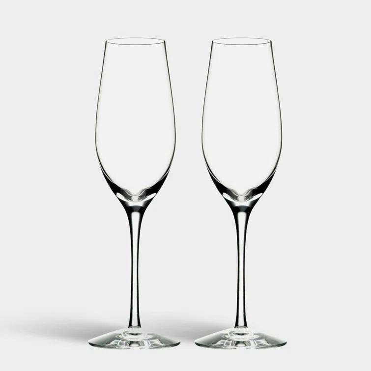 Orrefors Merlot 9.5oz. Handmade Flute Set (Set of 2)