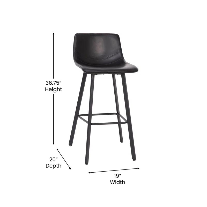 Taylor & Logan Brandy Upholstered Counter Stool with Metal Frame (Set of 2)