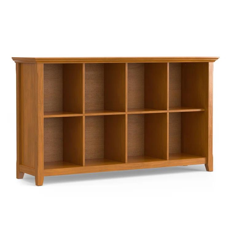 Simpli Home Acadian 57"W Solid Wood Storage Console Table