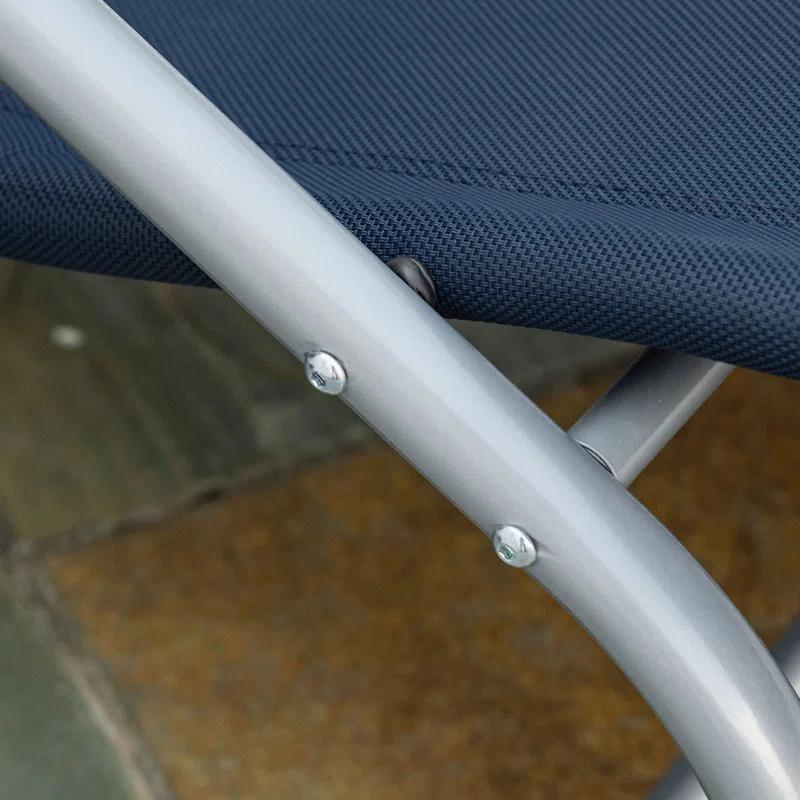 Wrought Studio™ Zero Gravity Rocking Chair, Outdoor Chaise Lounge Chair, Recliner Rocker With Detachable Pillow, Pool Lounge Chair