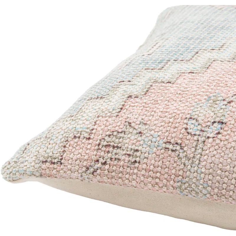 Livabliss Samsun Floral Cotton Blend Reversible Throw Pillow