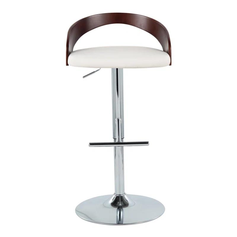 Grotto Swivel Upholstered Adjustable Height Counter Stool with Metal Frame (Set of 2)
