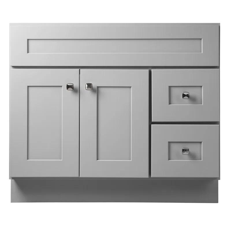 Design House Brookings 36 Inch Bathroom Vanity, Ready to Assemble, Solid Wood, Sherwin Williams – Design House, 587097