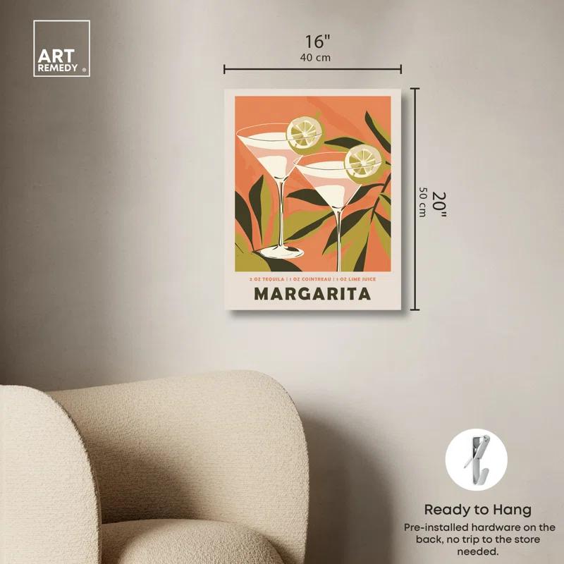 Art Remedy Margarita Poster Retro Summer Drinks Wall Art by Art Remedy