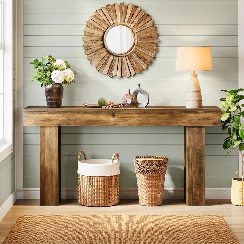 Millwood Pines 63 Inch Long Console Table Farmhouse Sofa Table