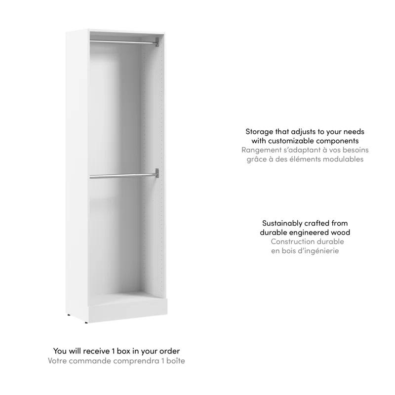 Bestar Florence 25W X 16D Modular Double Hanging Closet System Tower