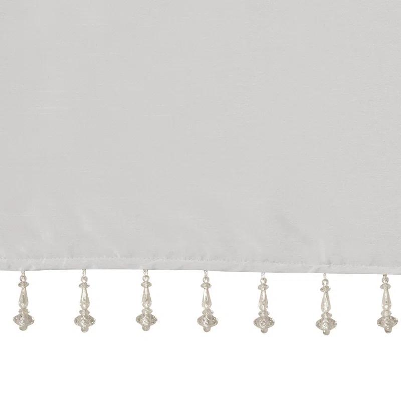 Madison Park Emilia Lightweight Faux Silk Single Valance with Beads