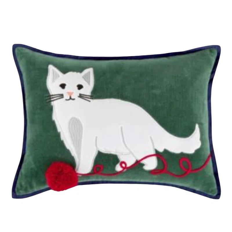 Martha Stewart Martha Stewart Winter And Animals Decorative Pillow Collection Green - 14" X 20"