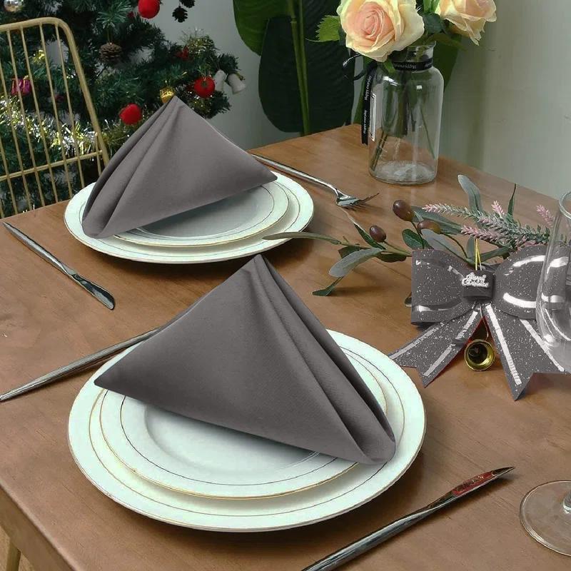 Ruvanti Poly Cotton Enrich Twill Cloth Napkins (Set of 12)