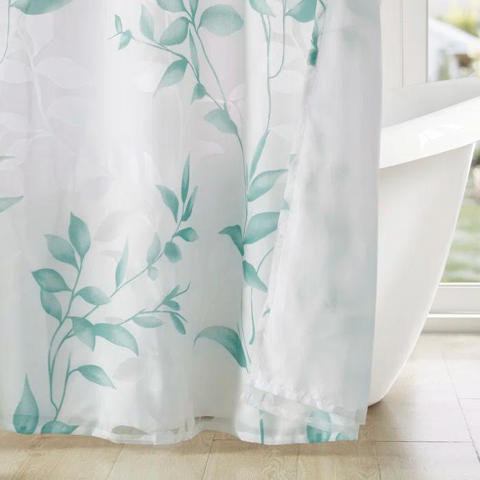 Madison Park Trent Botanical Burnout Floral Printed Shower Curtain & Reviews | Wayfair