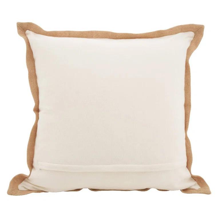 Saro Neptunian Collection Embroidered Cotton Throw Pillow