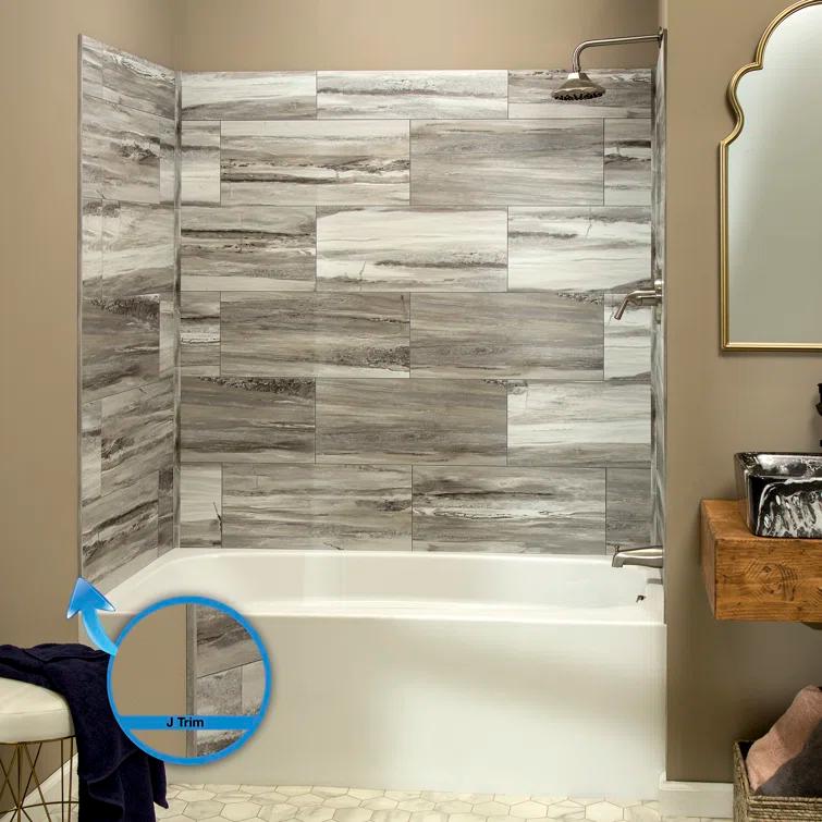 Palisade Palisade 23.2 in. x 11.1 in. Tile Shower and Tub Surround Kit (Set of 4)