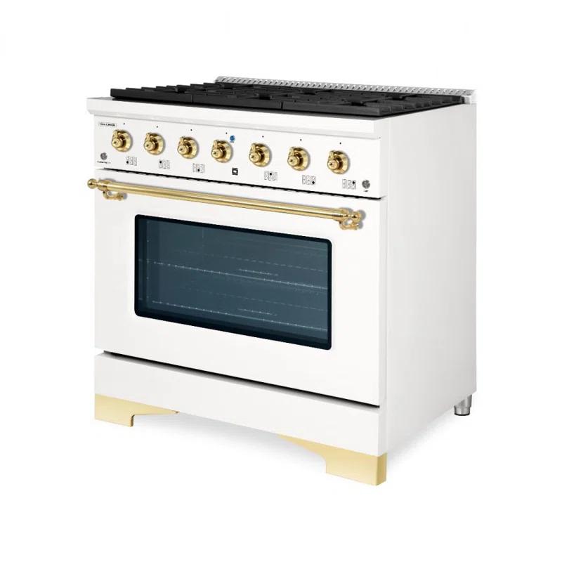 Hallman Industries Hallman Industries 36" Smart Dual Fuel Freestanding Range with 6 Burners