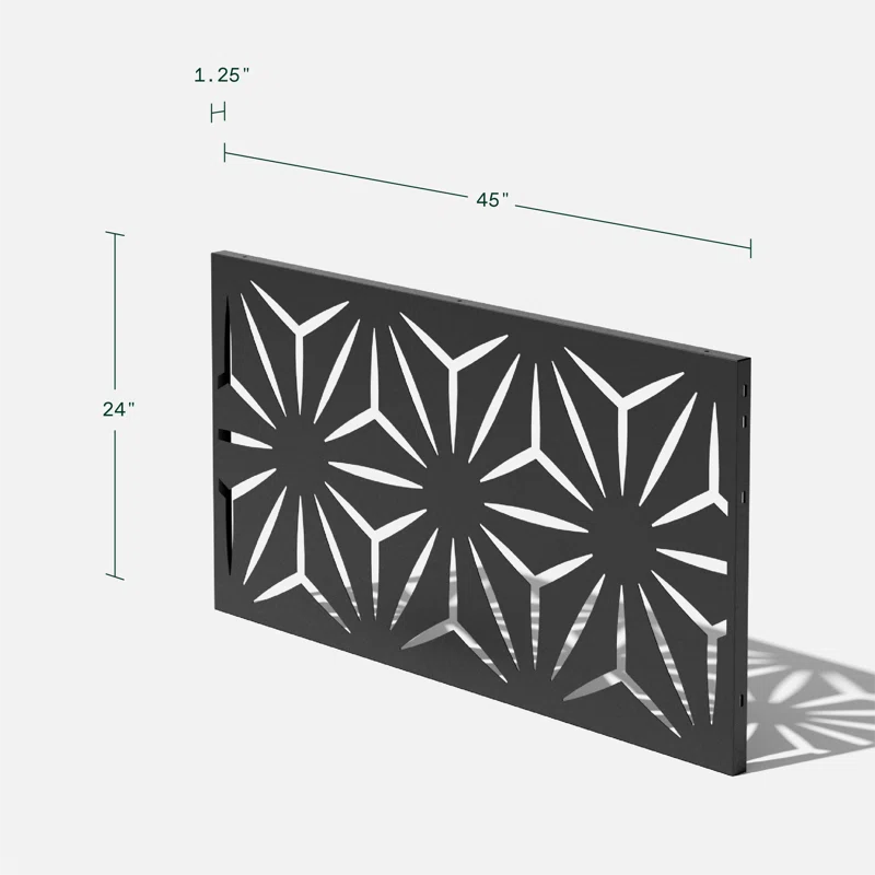 Veradek Screen Series Star Plastic Black Screen Panel (Set of 2)