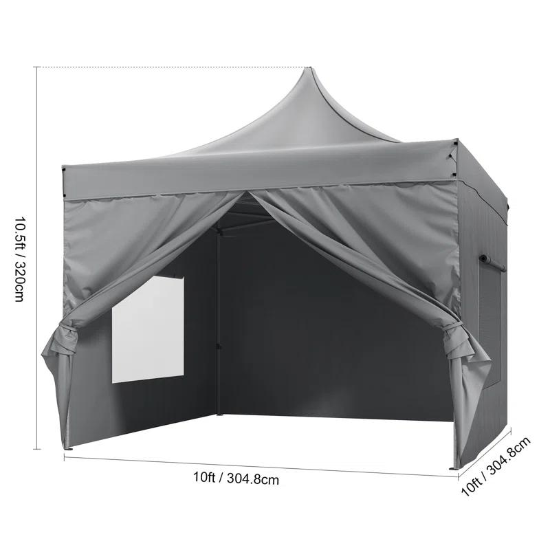 Stellweilan Tessberg 10x10 FT Pop up Canopy with Removable Sidewalls, Instant Canopies
