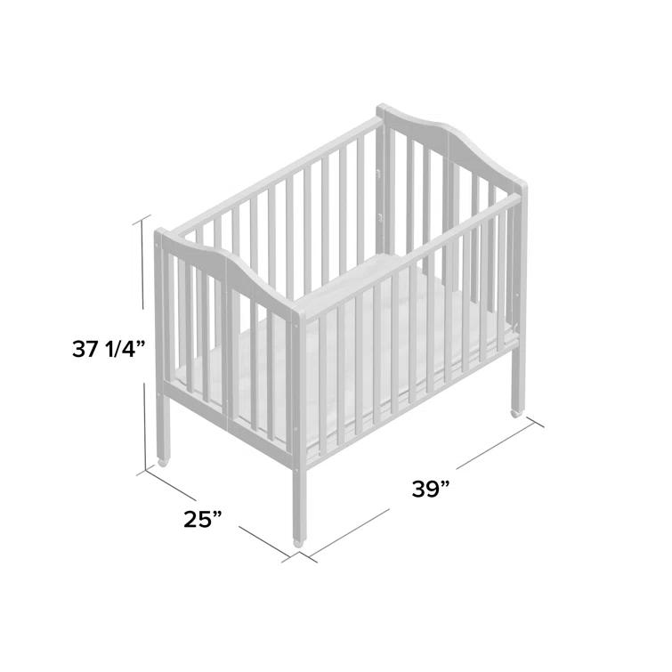 Delta Children Folding Mini Portable Crib with Mattress