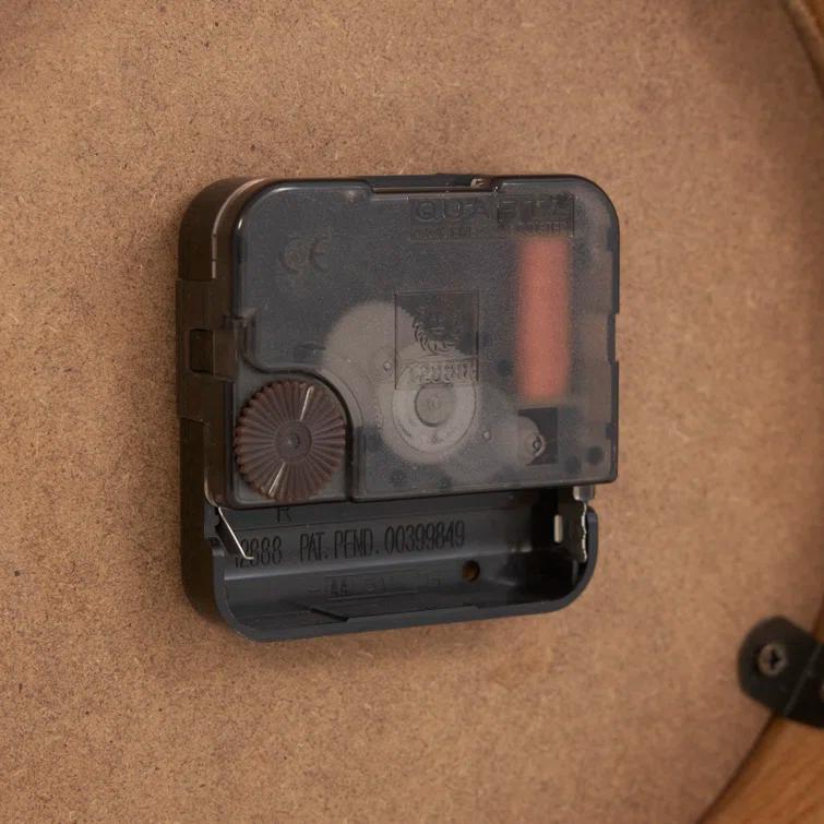 Cole And Grey Wood Round Abstract Clock