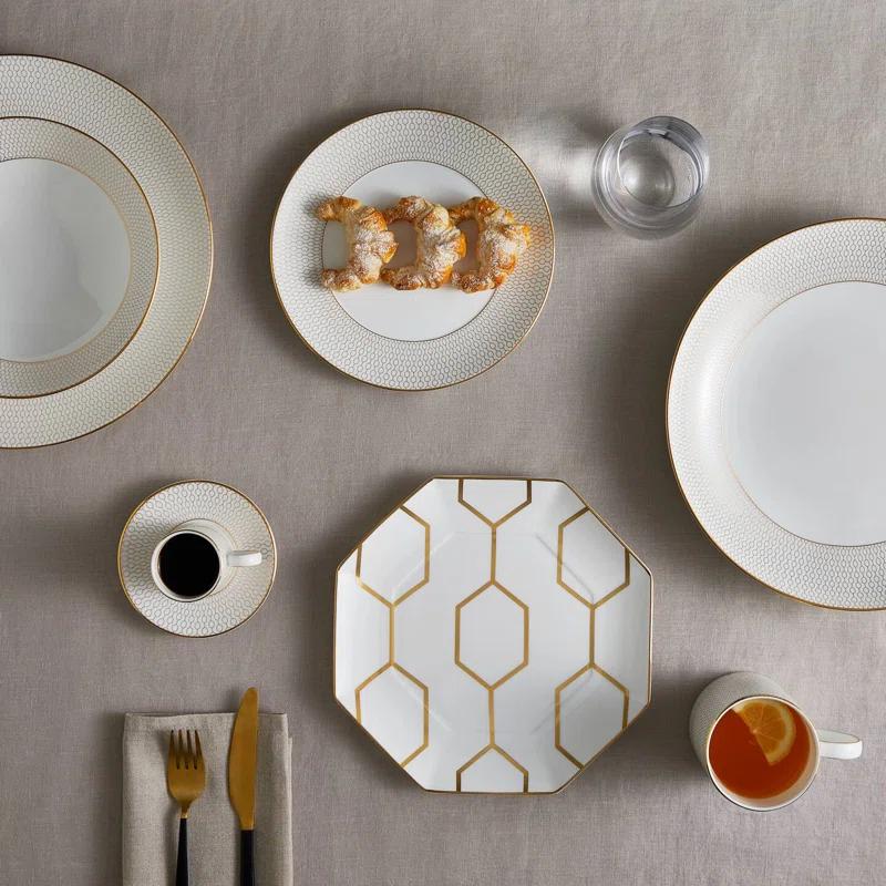 Wedgwood Gio Gold Dinnerware Set, 12 Pieces | Wayfair
