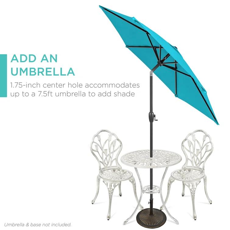 Fleur De Lis Living Stambaugh 2 - Person Patio Dining Set with Round Table