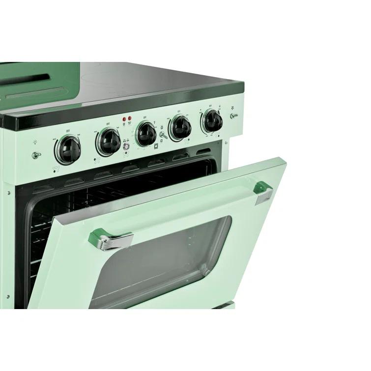 Unique Appliances Classic Retro 30" 5 Element 3.9 cu. ft. Freestanding Electric Glass Top Range with Convection Oven UGP-30CR EC LG