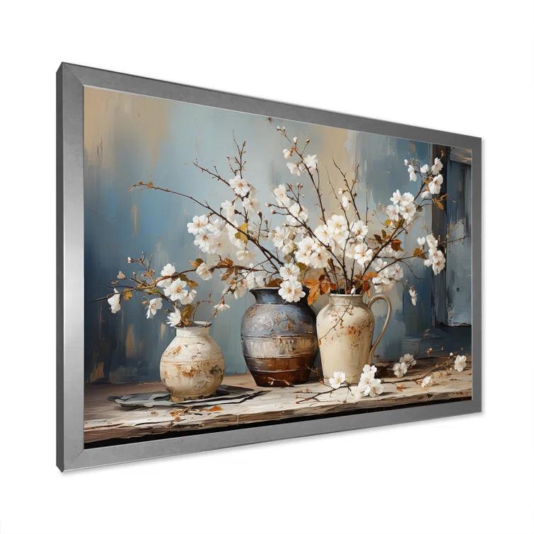 Design Art Pottery And Flowers Still Life I - Trees Wall Art
