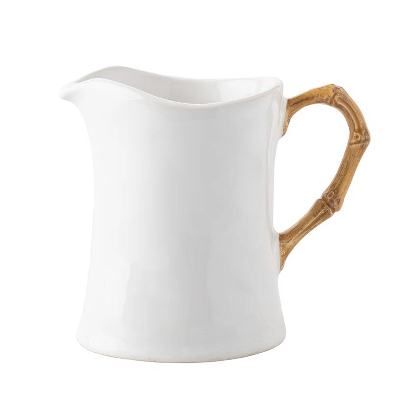 Juliska Bamboo Creamer - Natural/White