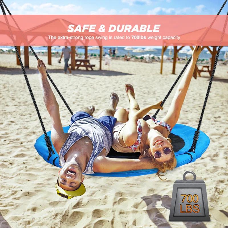 Klo Kick 40inch Metal/Fabric Web/Saucer Swing with Chains and Hooks