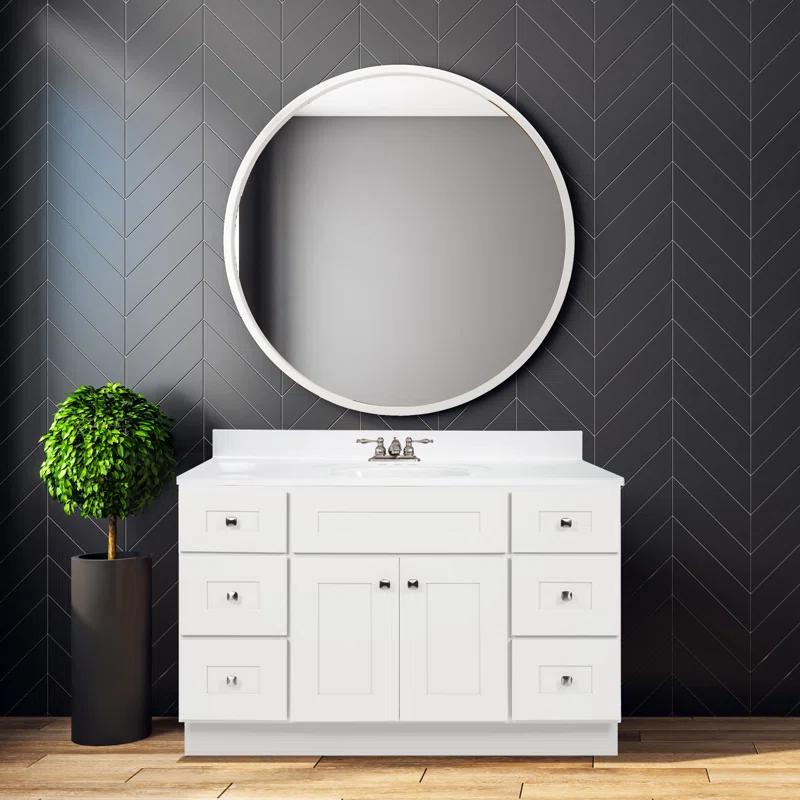 Design House Brookings 48 Inch Bathroom Vanity, Ready to Assemble, Solid Wood, Sherwin Williams – Design House, 599001-