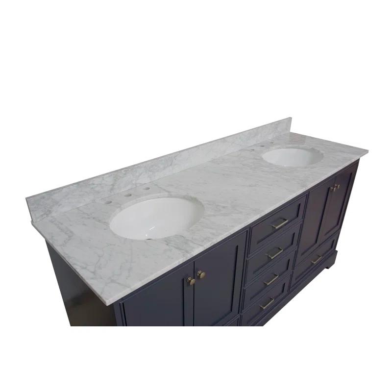 Lark Manor™ Larosa 72'' Double Bathroom Vanity with Marble Top