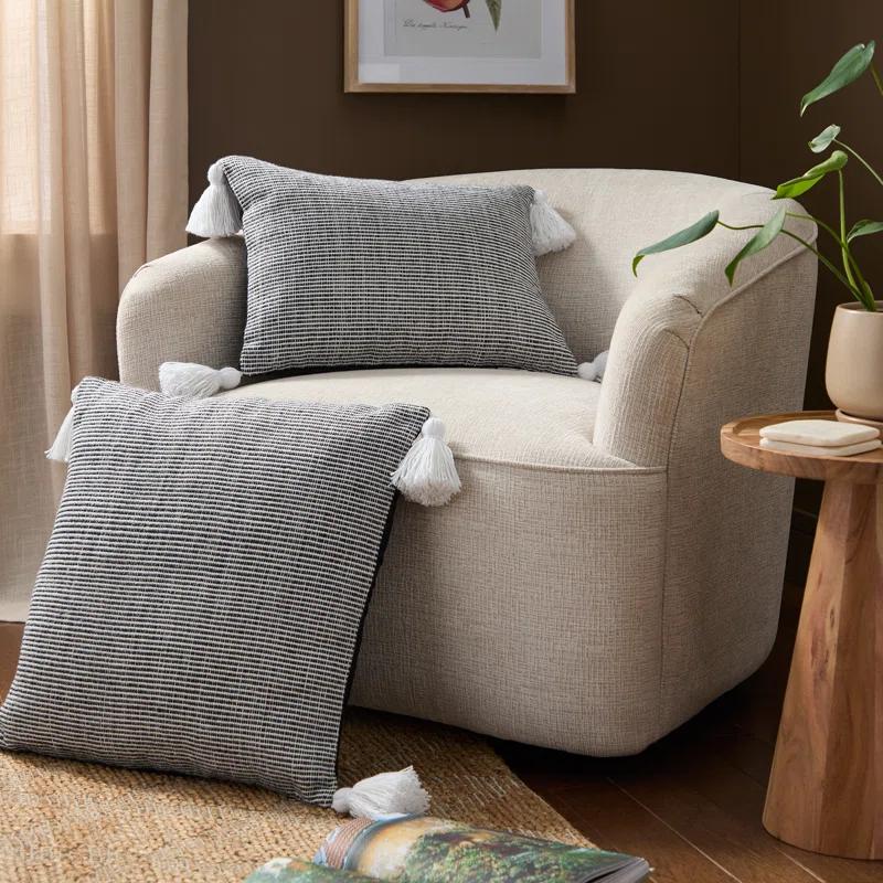 Town & Country Living TOWN & COUNTRY TERRA Alara Ribbed Texture Indoor Outdoor Decorative Pillow 20"x20"