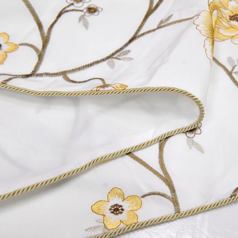 Floral Scalloped 60'' Window Valance