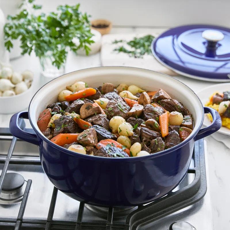 Merten and Storck Merten And Storck 7 Quarts Non-Stick Enameled Cast Iron Round Dutch Oven