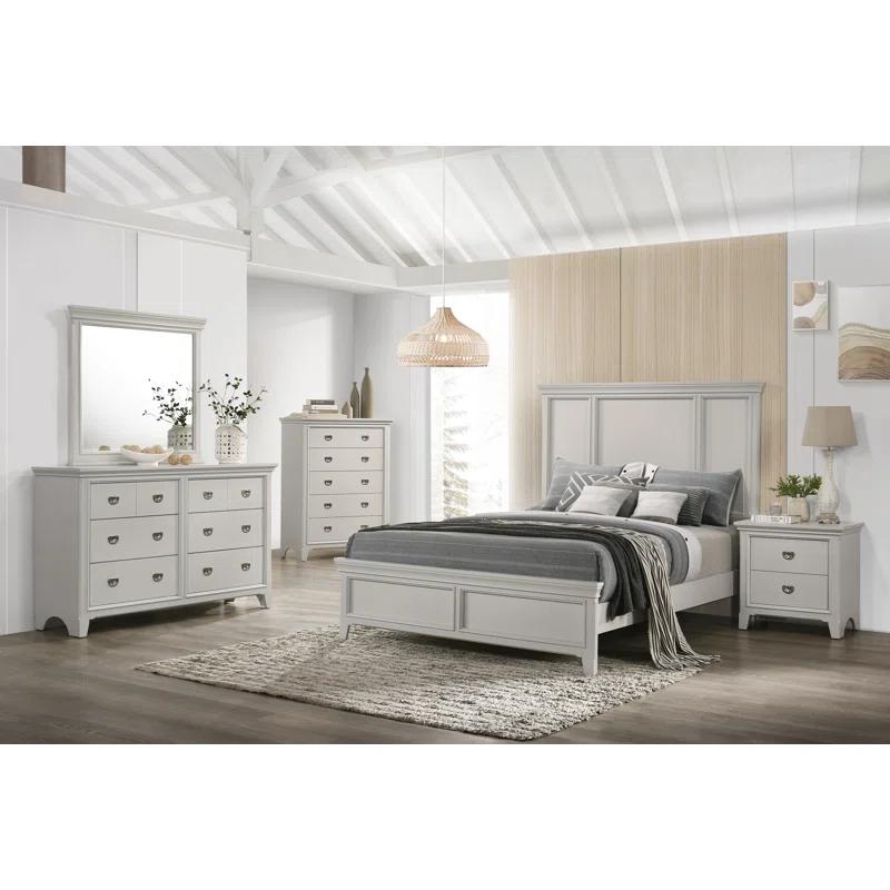 Alcott Hill® Draeger Solid Wood Panel Bed
