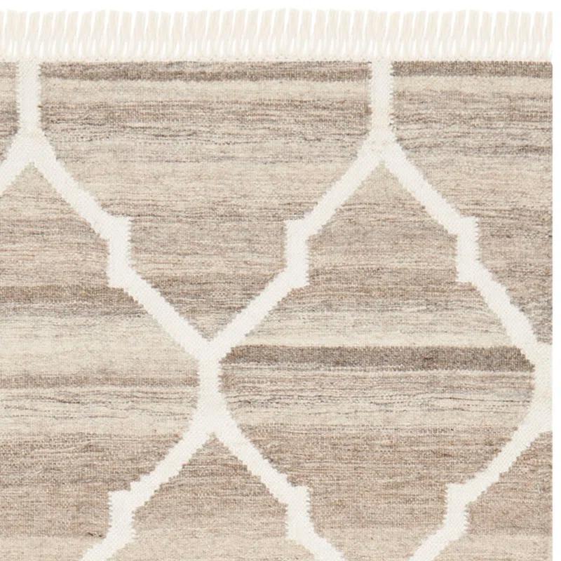 House of Hampton® Towles Natural Hand Woven 60% Wool, 20% Viscose, And 20% Cotton Geometric Rug
