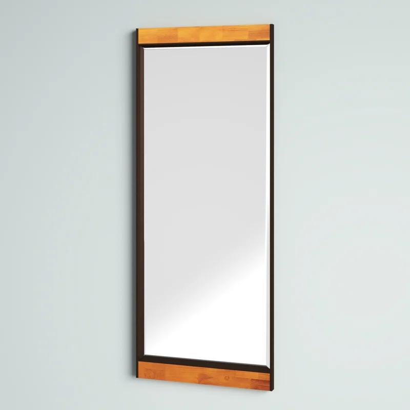 Mercury Row® Cliveden Rectangular Wood & Metal Industrial Floor Mirror
