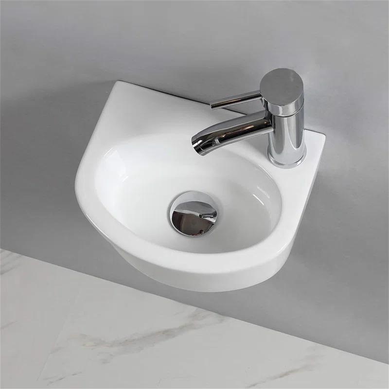 BTERAZ B085NFCP38 BTERAZ 9.25'' White Ceramic Oval Bathroom Sink