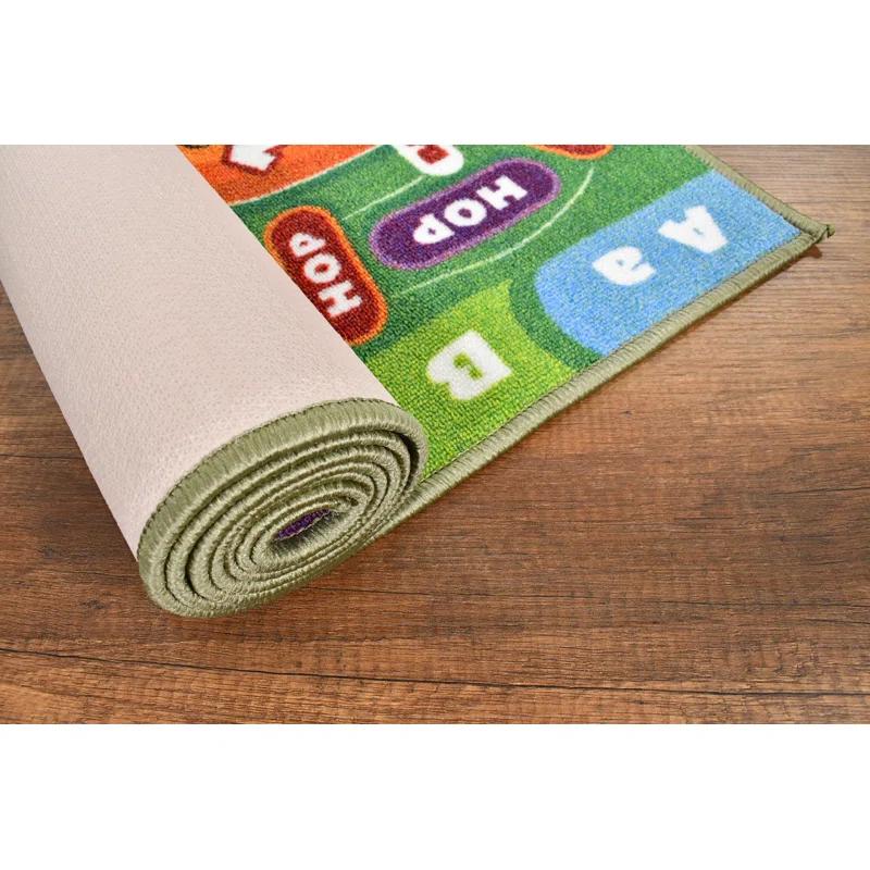 KC Cubs Looney Tunes Hopscotch Number Educational Learning Fun Game Non Slip Kids Rug Classroom Playroom